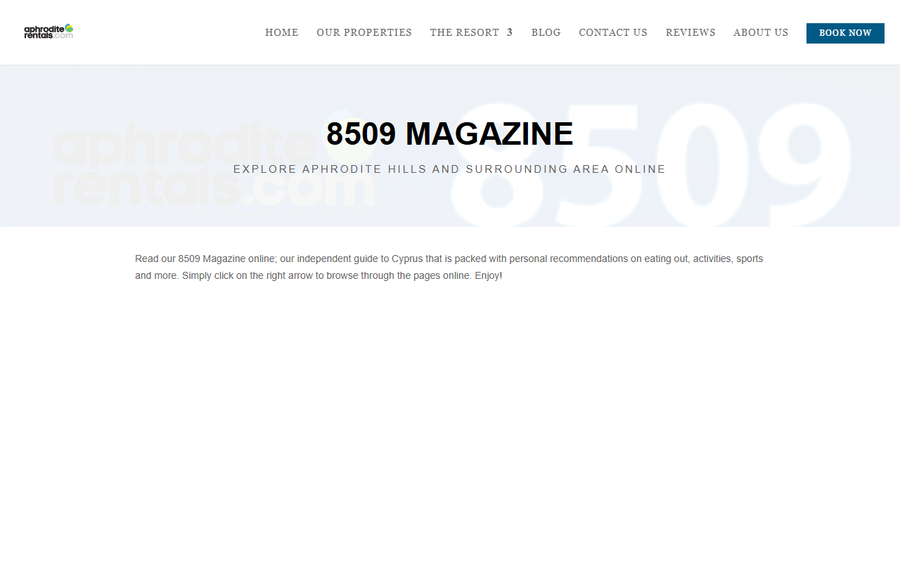 8509magazine.com screenshot