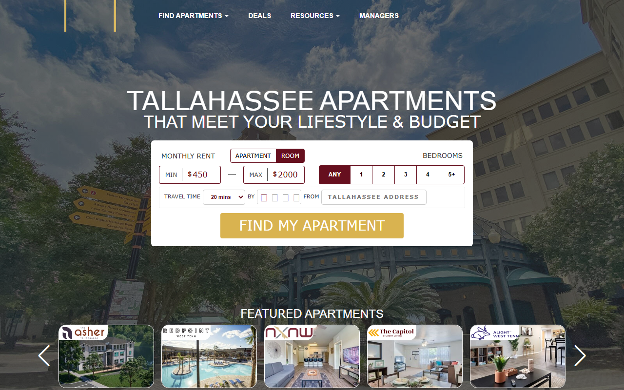 850apartments.com screenshot