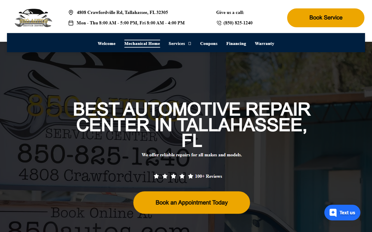 850autosrepair.com screenshot