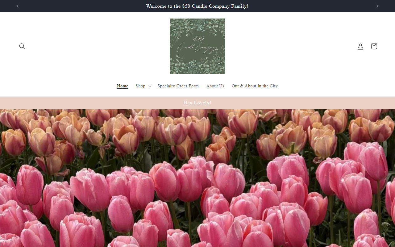 850candleco.com screenshot