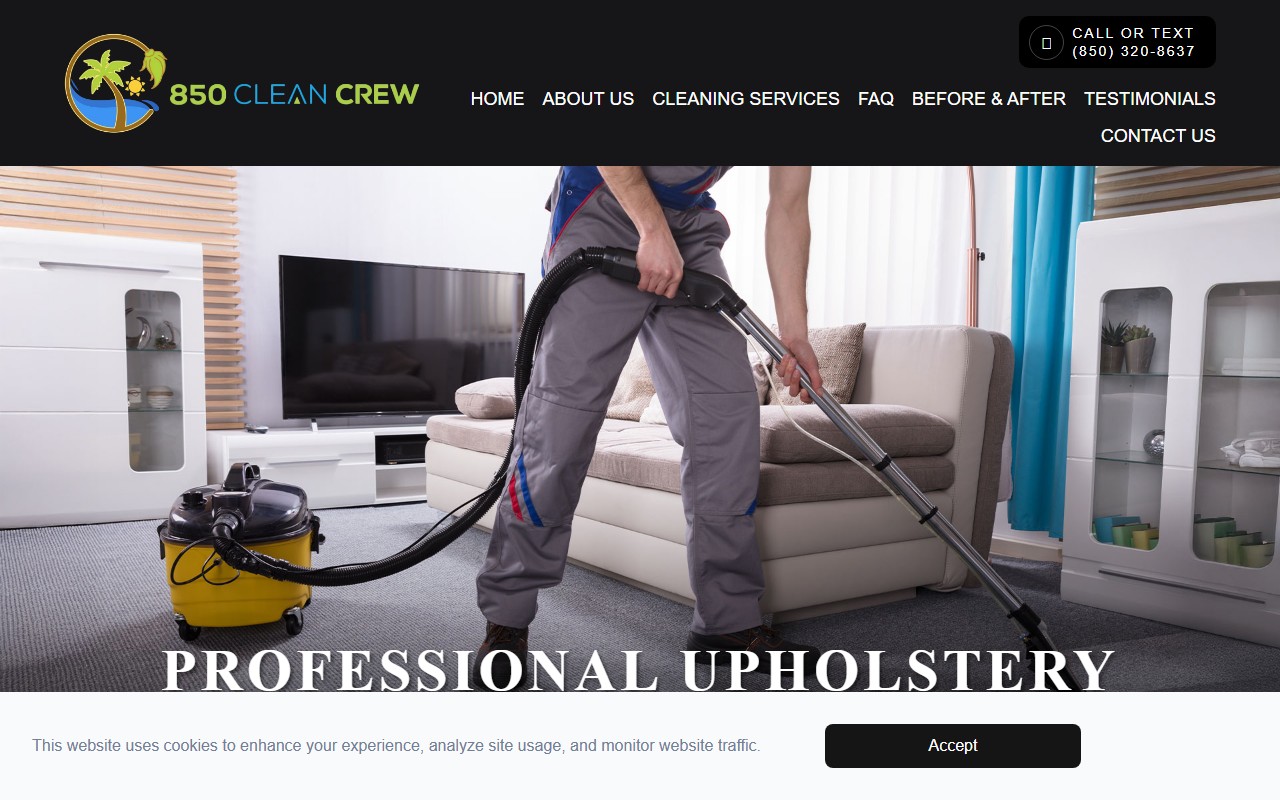 850cleancrew.com screenshot