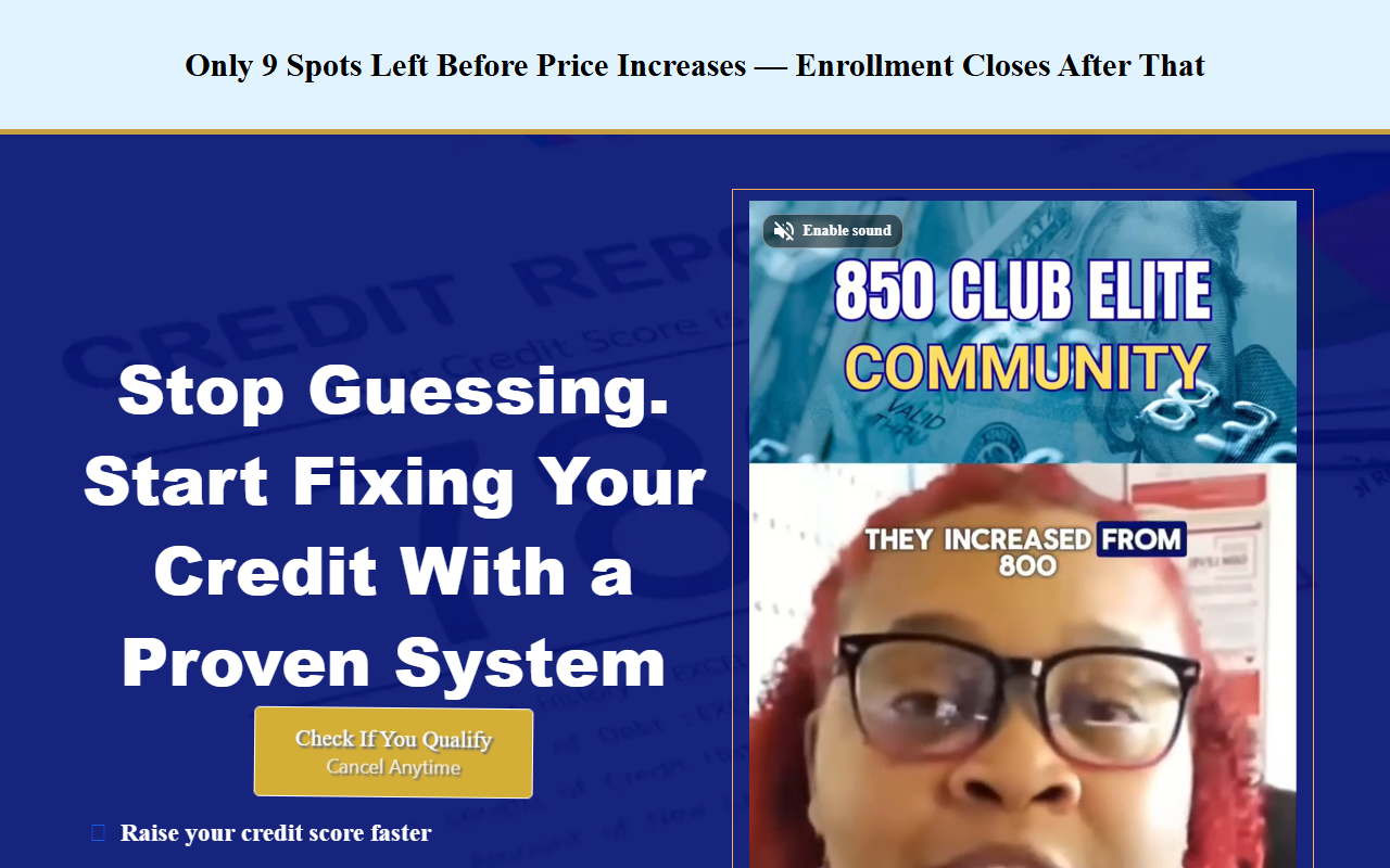 850clubelite.com screenshot