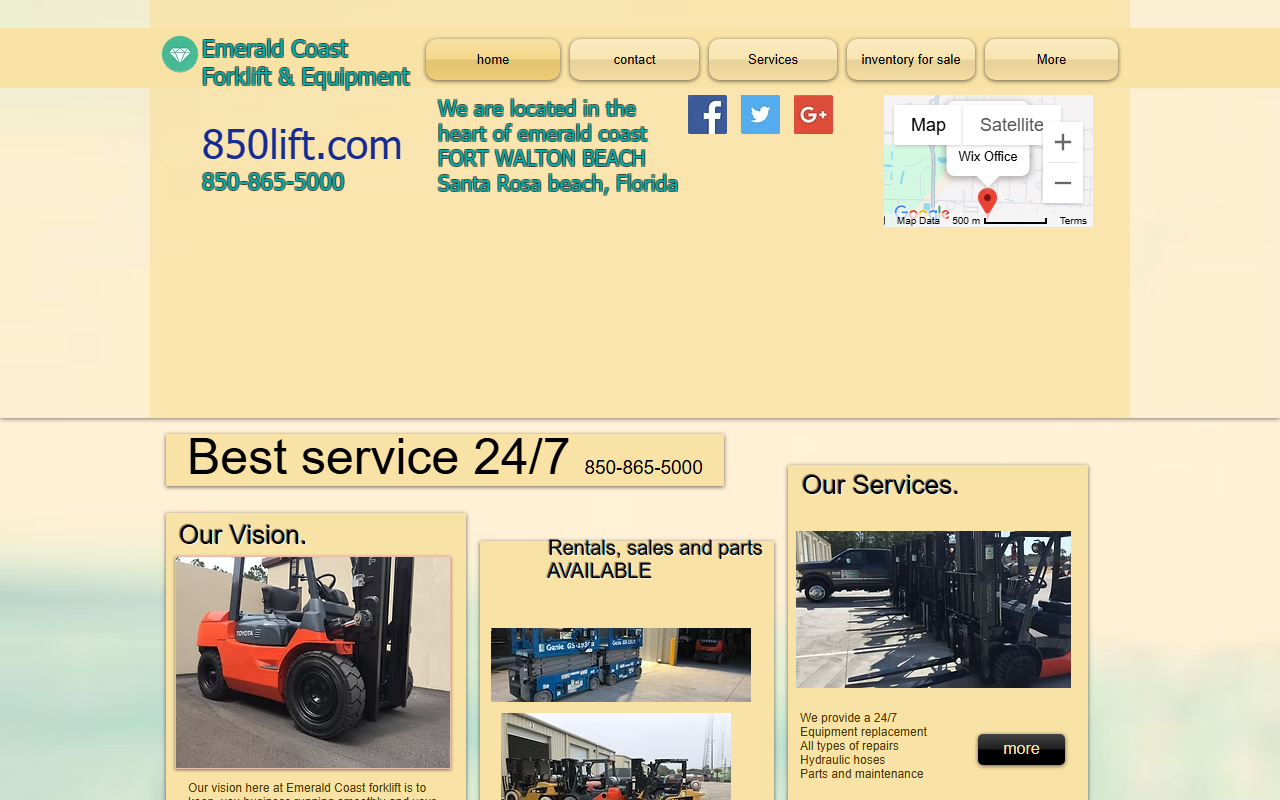 850forklift.com screenshot