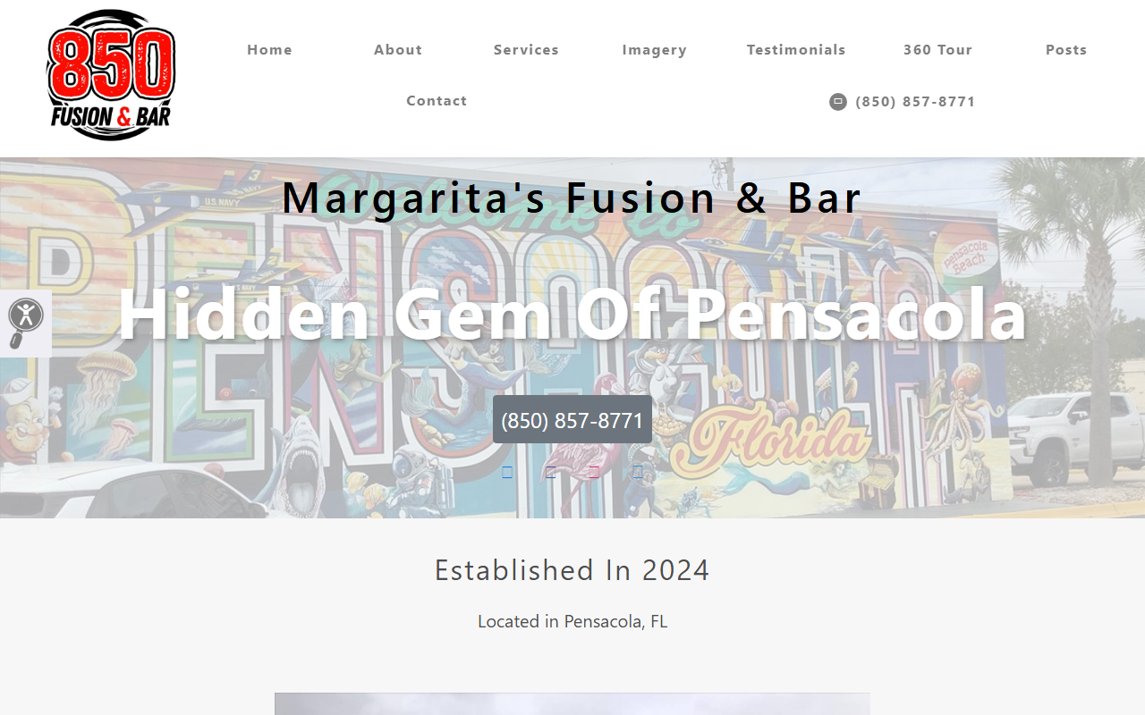 850fusionbarfl.com screenshot