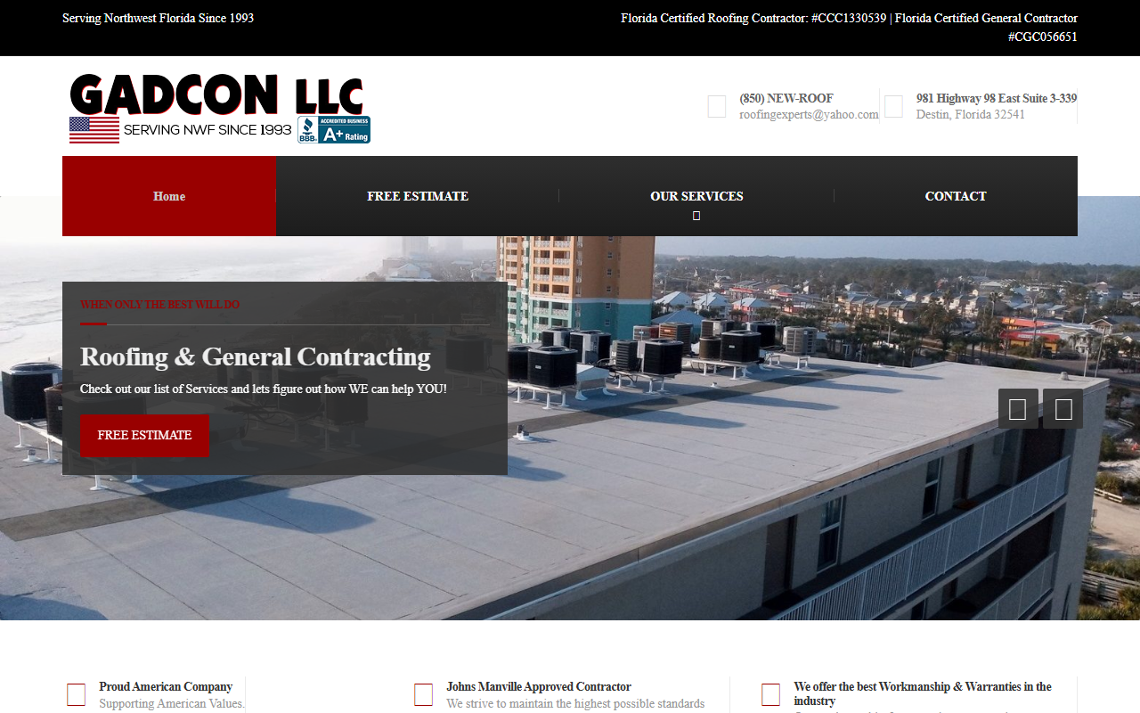 850newroof.com screenshot