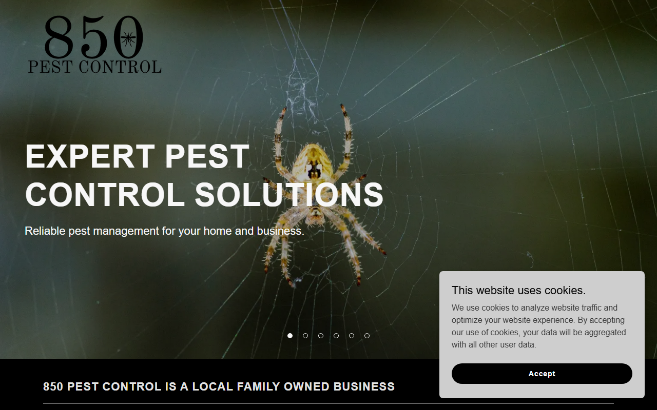 850pestcontrol.com screenshot