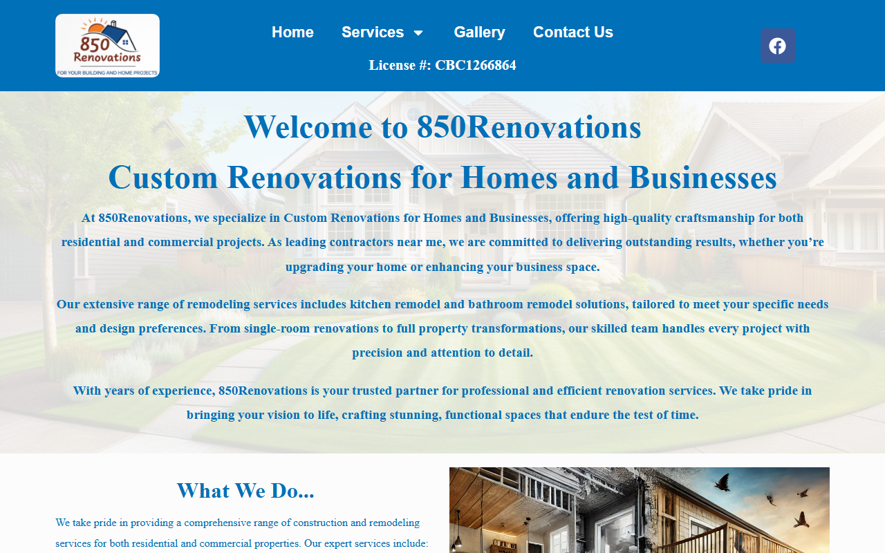 850renovations.com screenshot