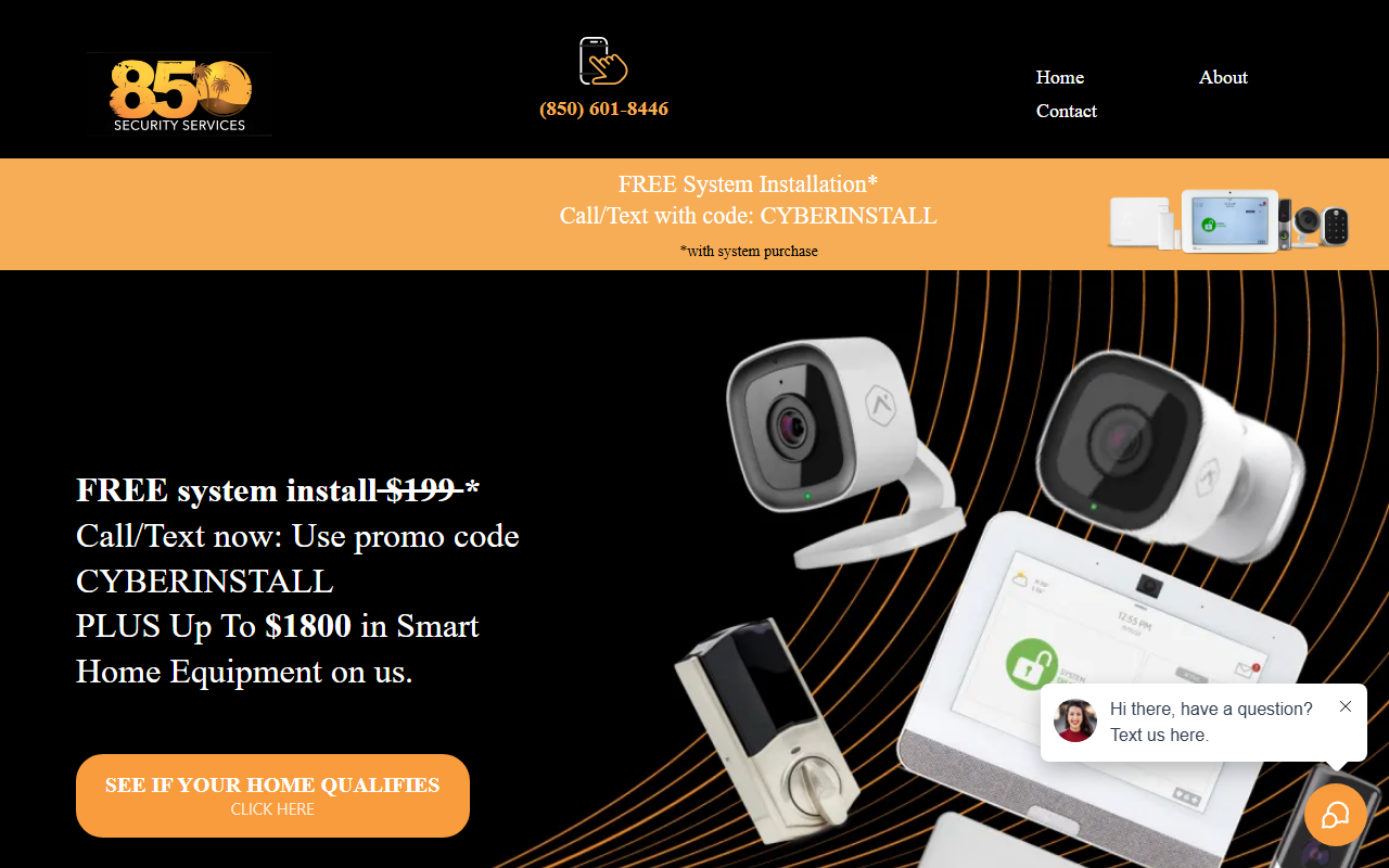 850securitypro.com screenshot