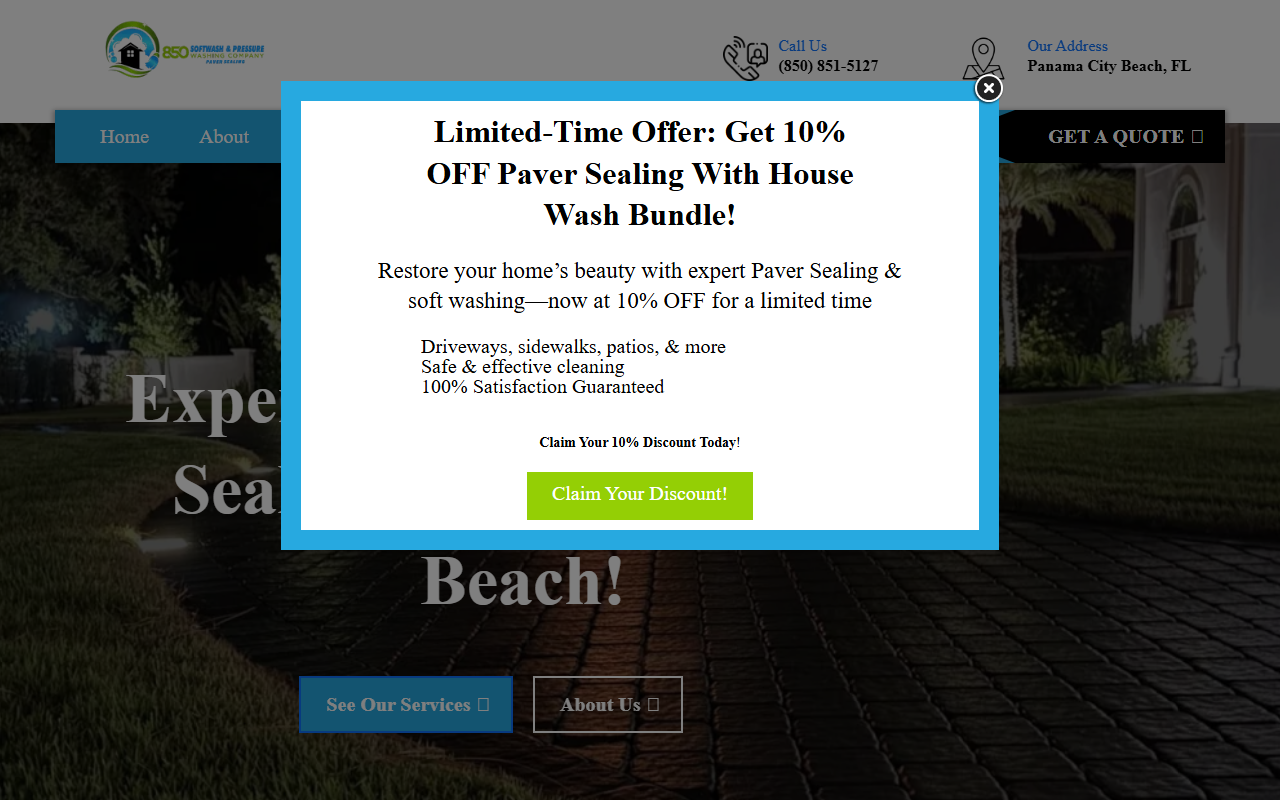 850softwash.com screenshot
