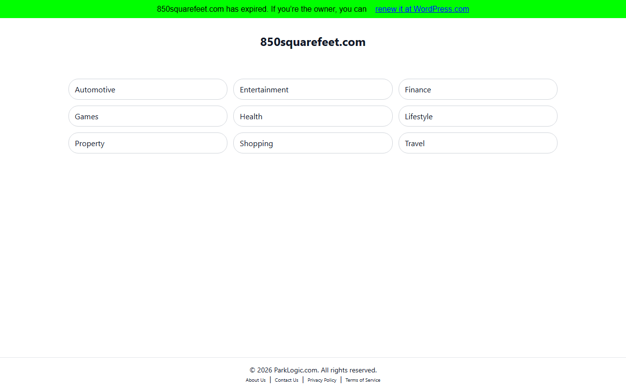 850squarefeet.com screenshot
