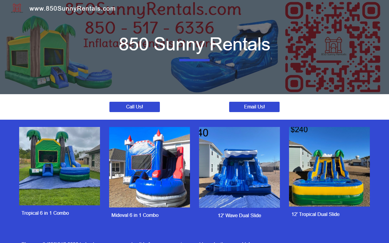 850sunnyrentals.com screenshot