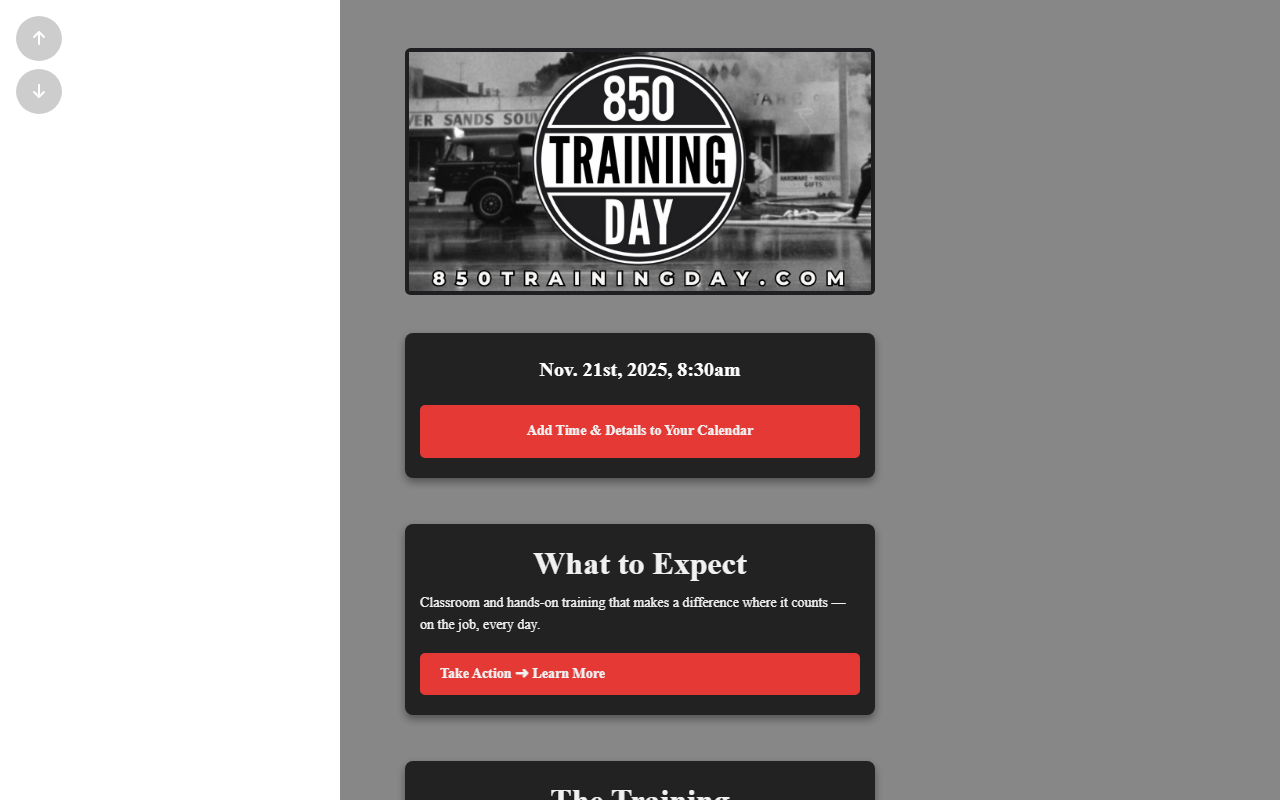 850trainingday.com screenshot