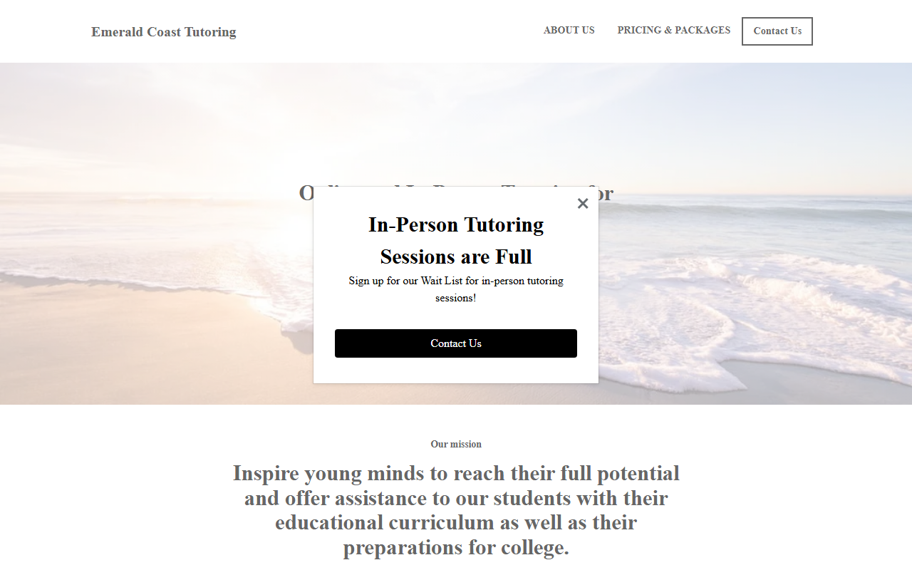 850tutoring.com screenshot
