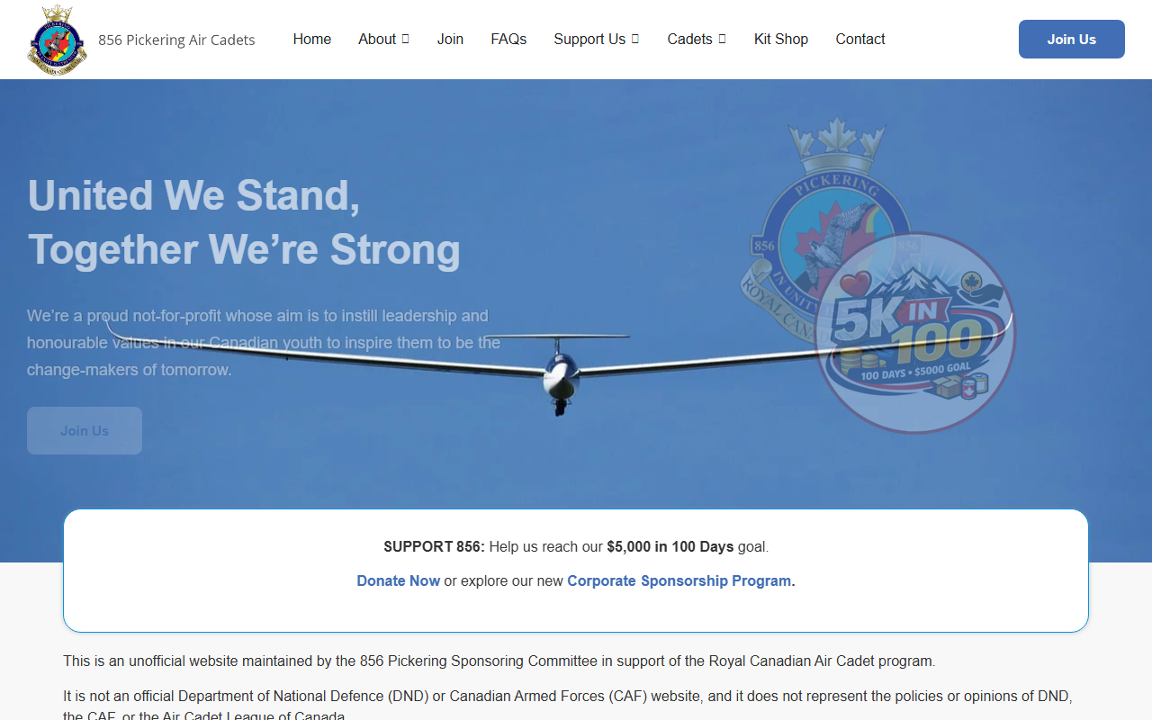 856aircadets.com screenshot