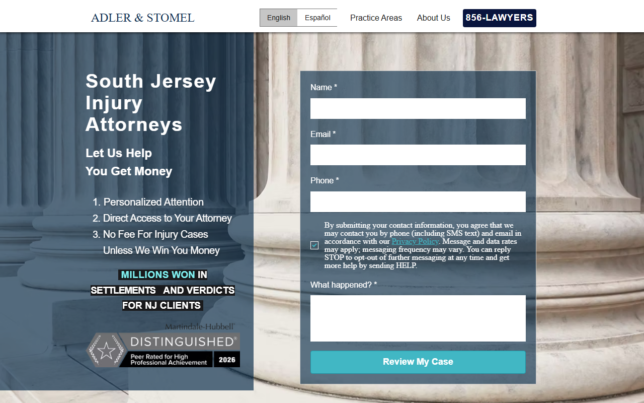 856lawyers.com screenshot