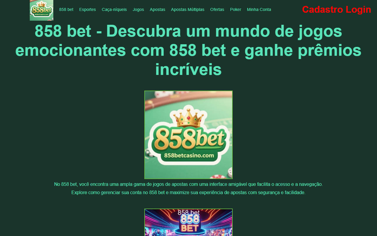 858betcasino.com screenshot