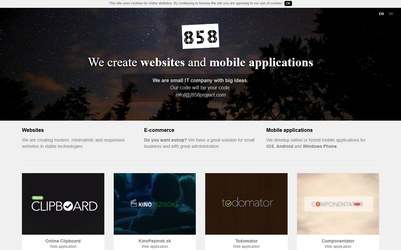 858project.com screenshot