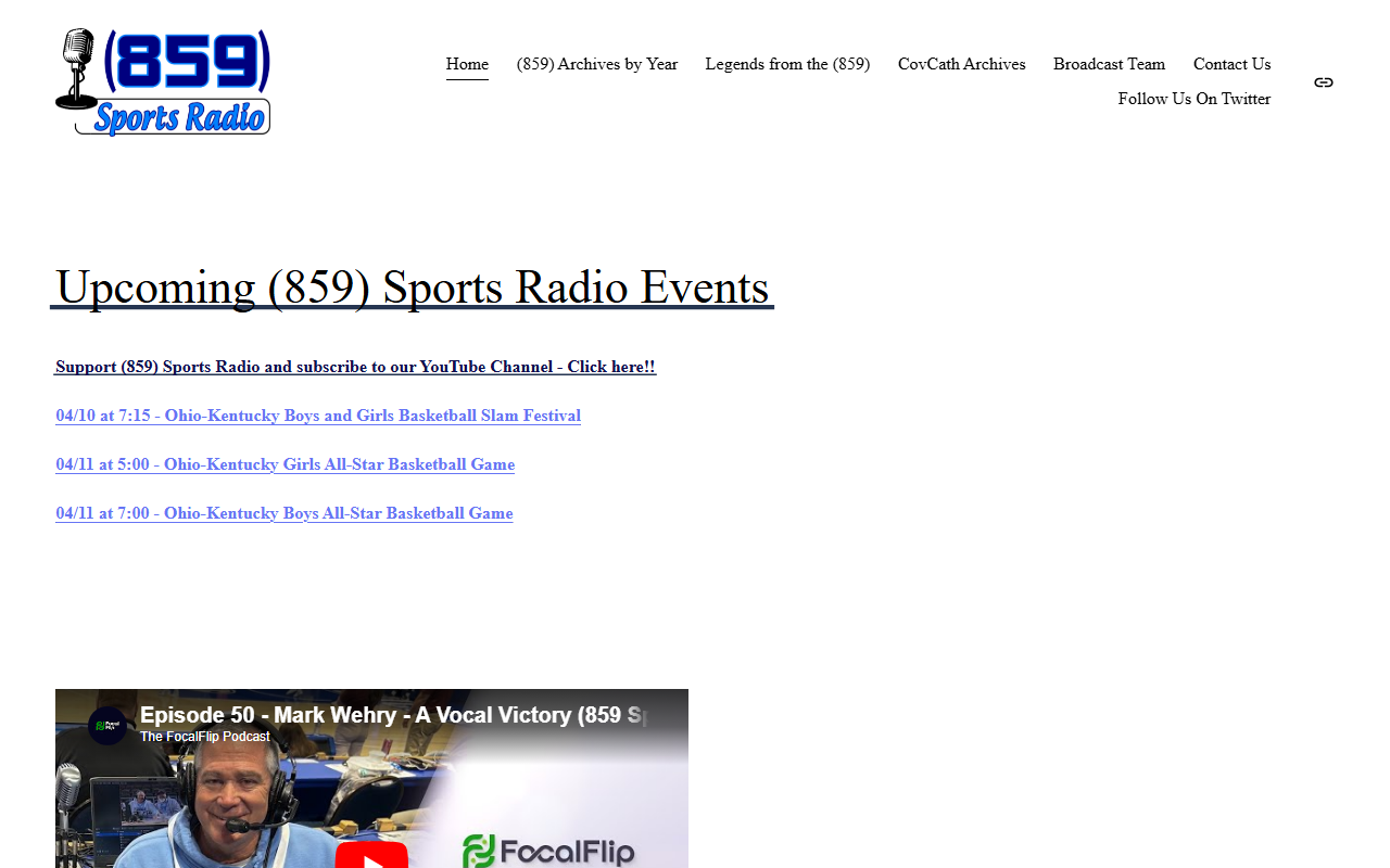 859sportsradio.com screenshot