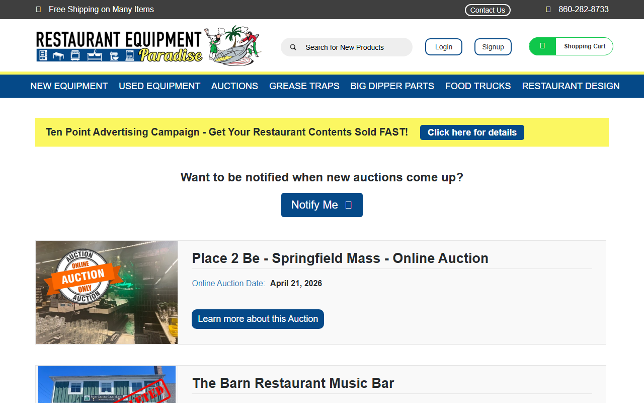 860auctions.com screenshot