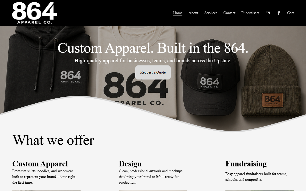 864apparel.com screenshot