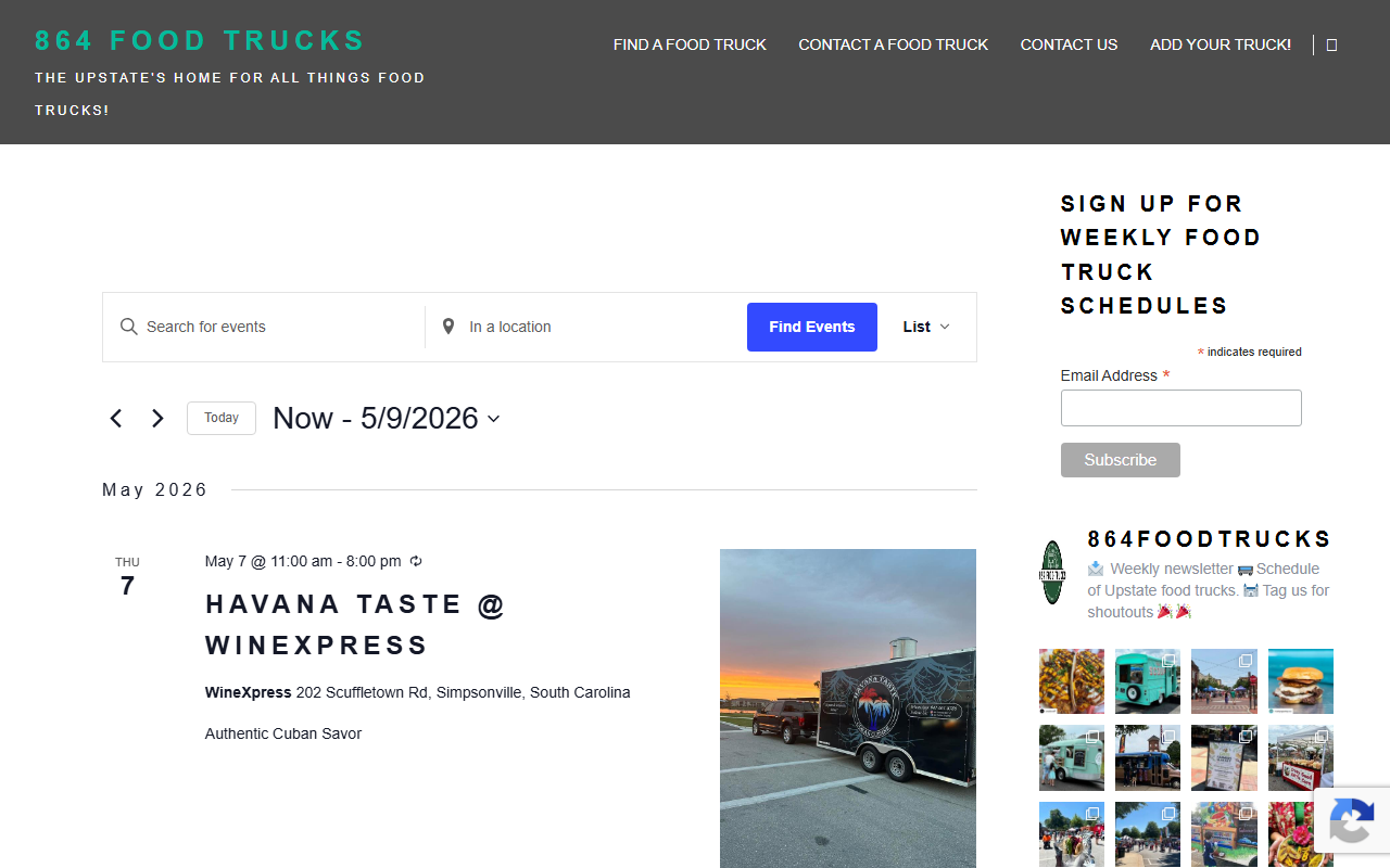 864foodtrucks.com screenshot