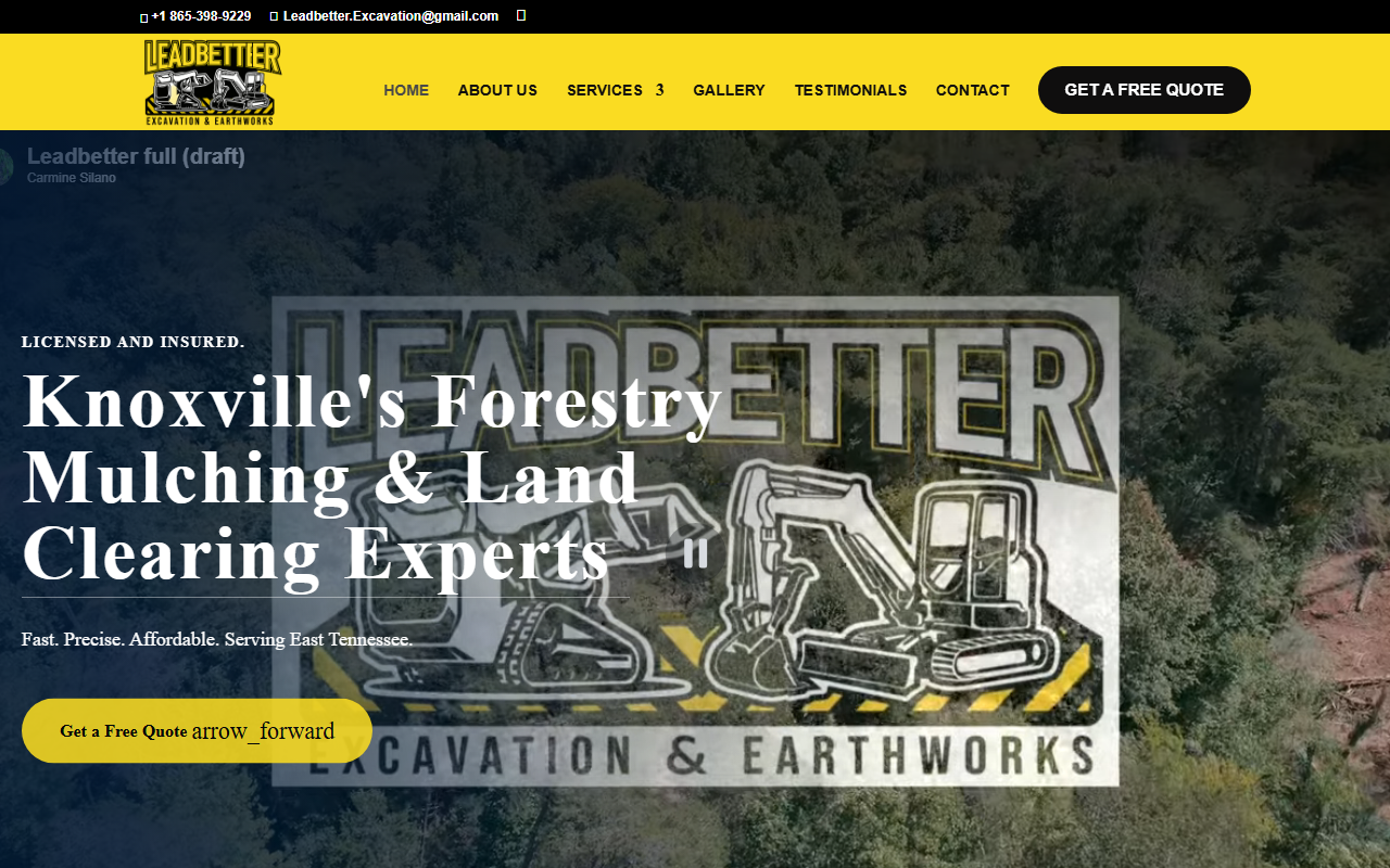 865-excavation.com screenshot