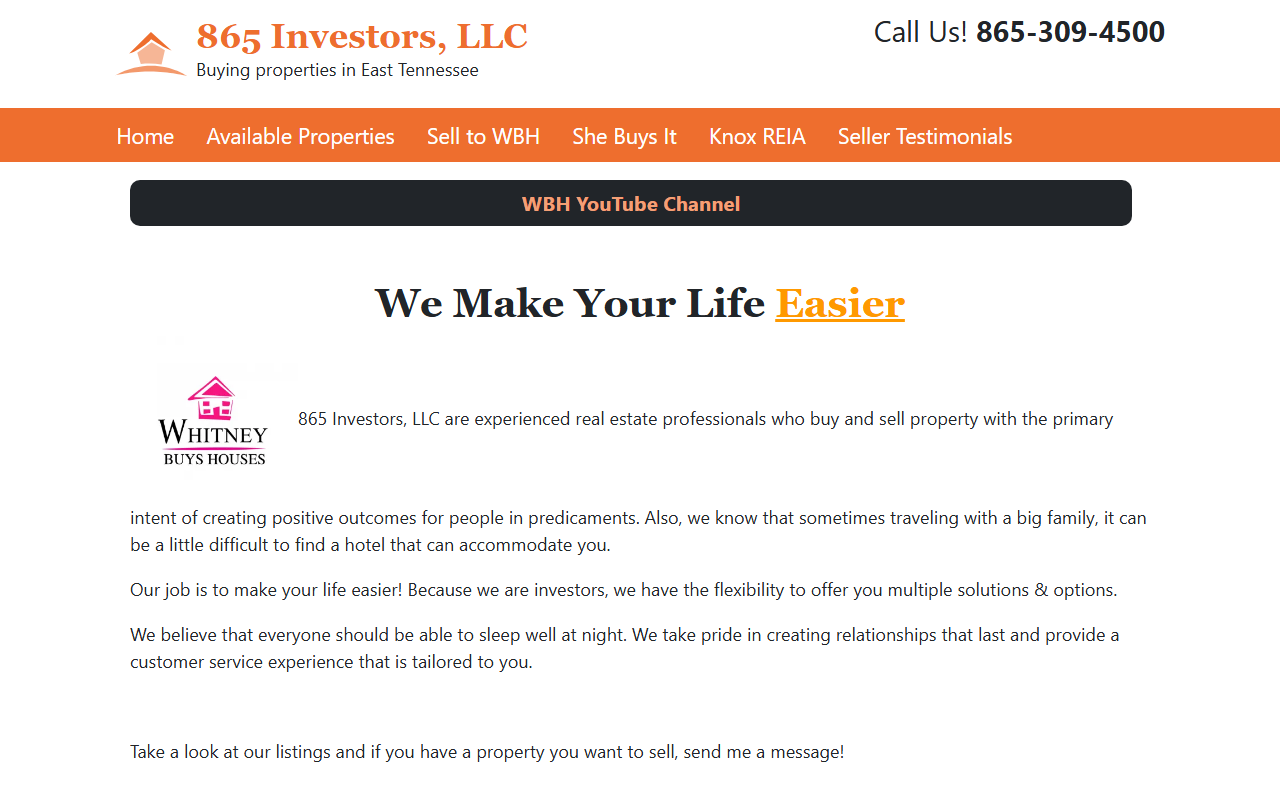 865investors.com screenshot