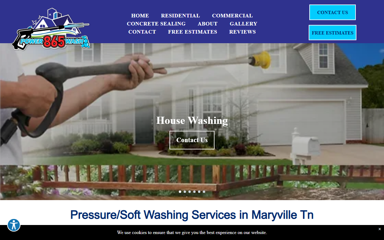 865powerwash.com screenshot