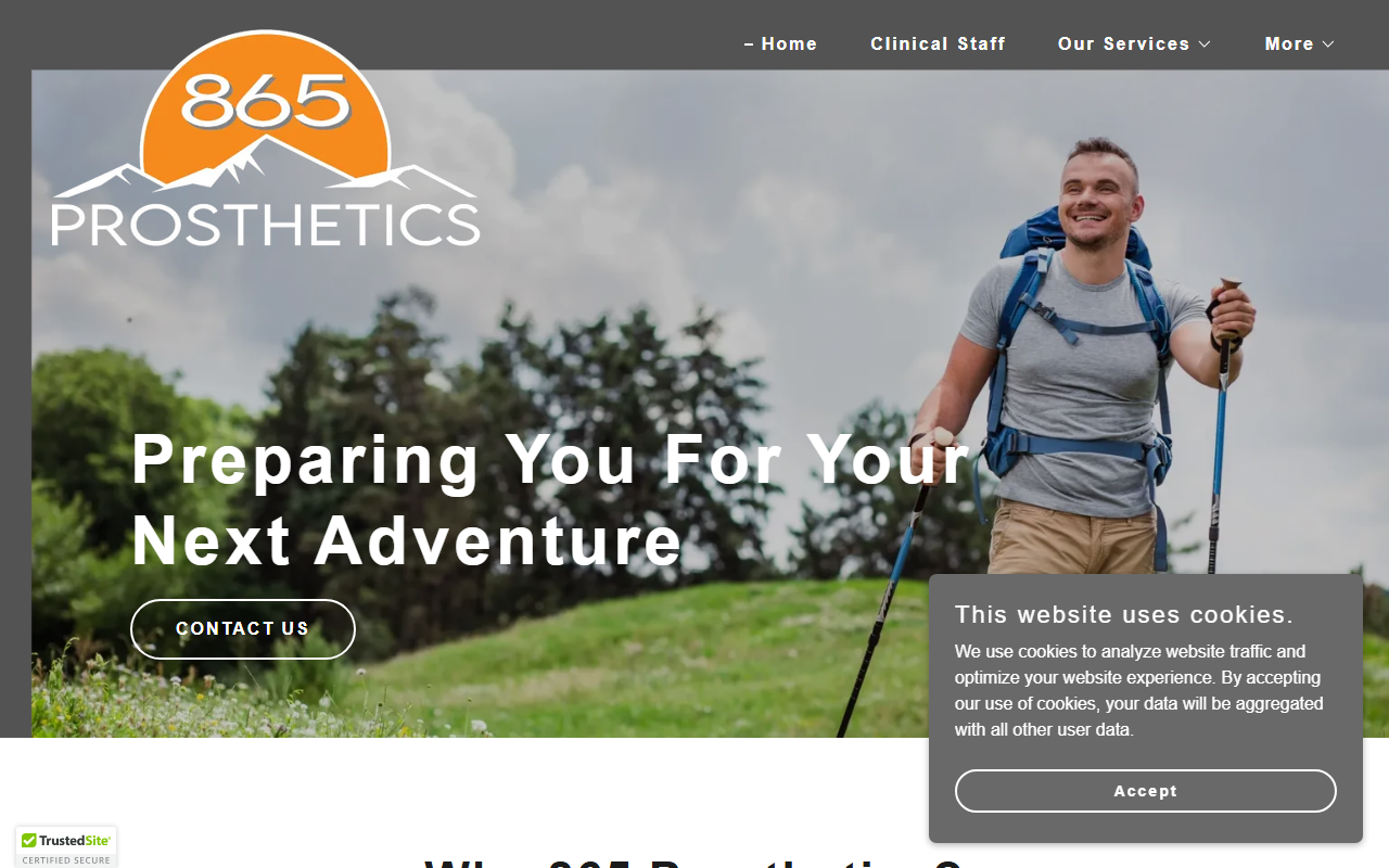 865prosthetics.com screenshot