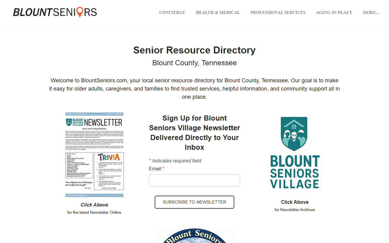865seniors.com screenshot