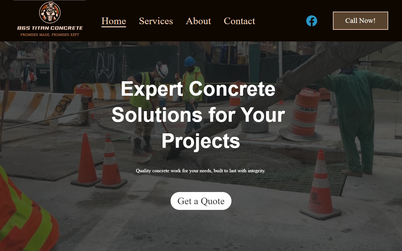 865titanconcrete.com screenshot