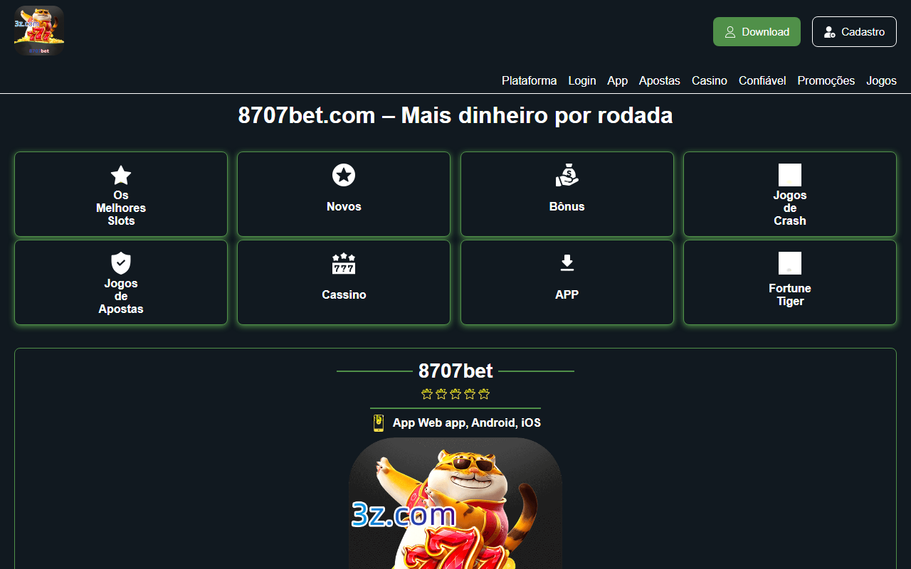 8707bet-slots.com screenshot