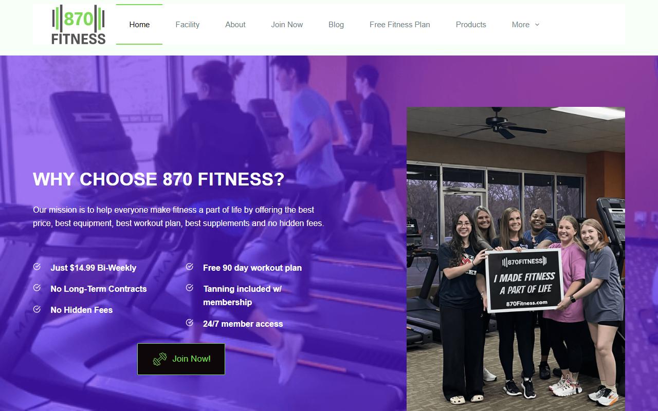 870fitness.com screenshot