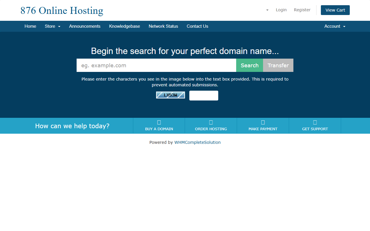 876onlinehost.com screenshot
