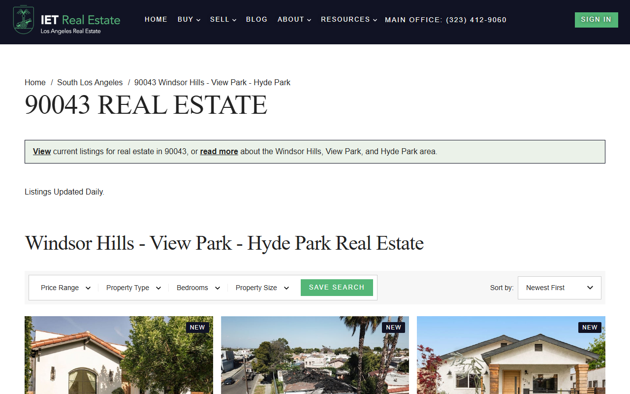 90043realestate.com screenshot