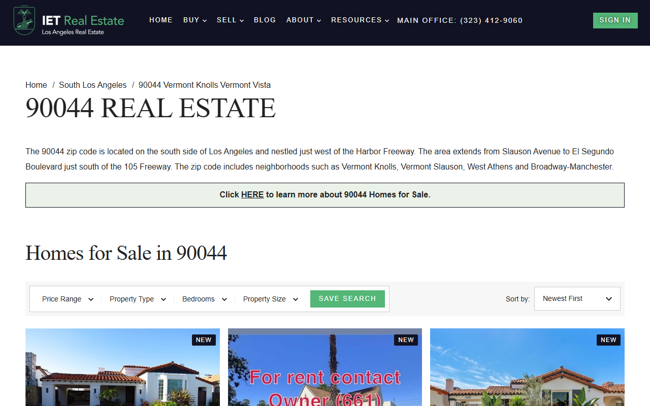 90044realestate.com screenshot