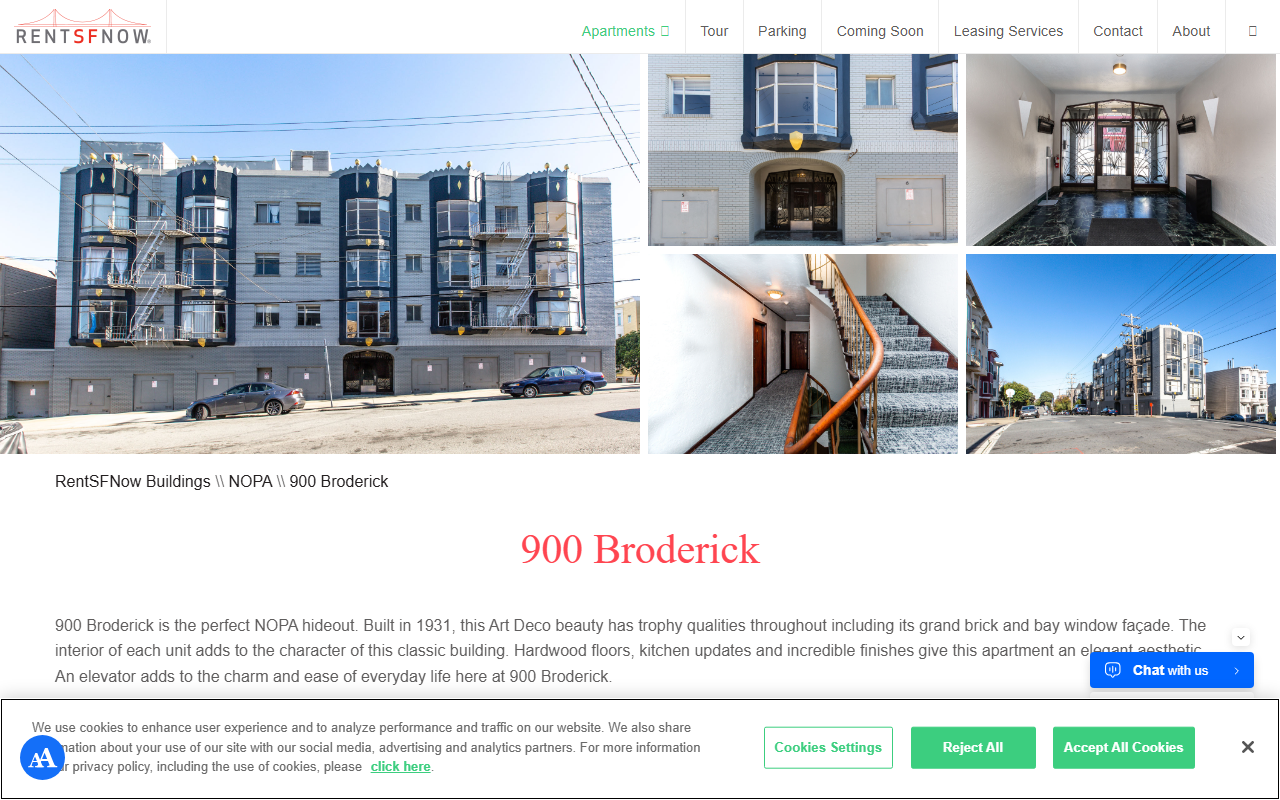 900broderick.com screenshot