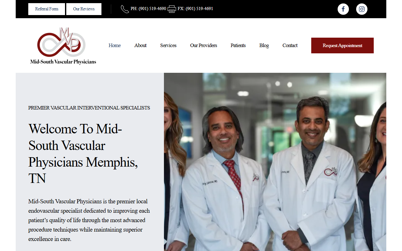 901-vascular.com screenshot