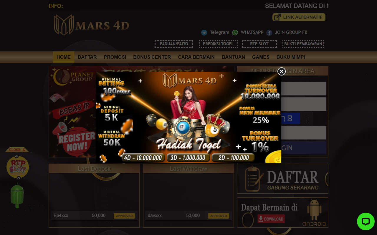 9019mars4d.com screenshot