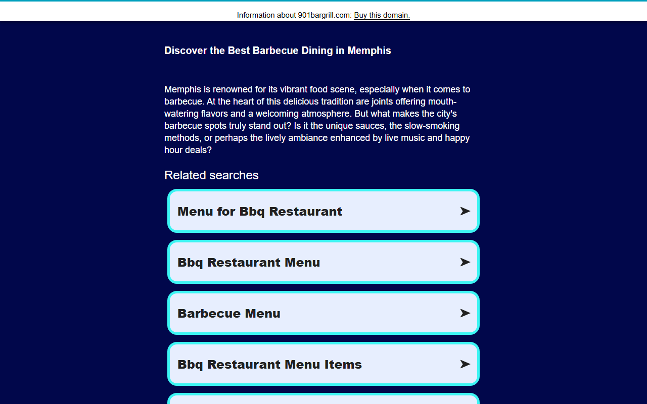 901bargrill.com screenshot
