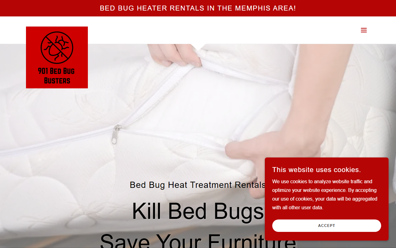 901bedbugbusters.com screenshot