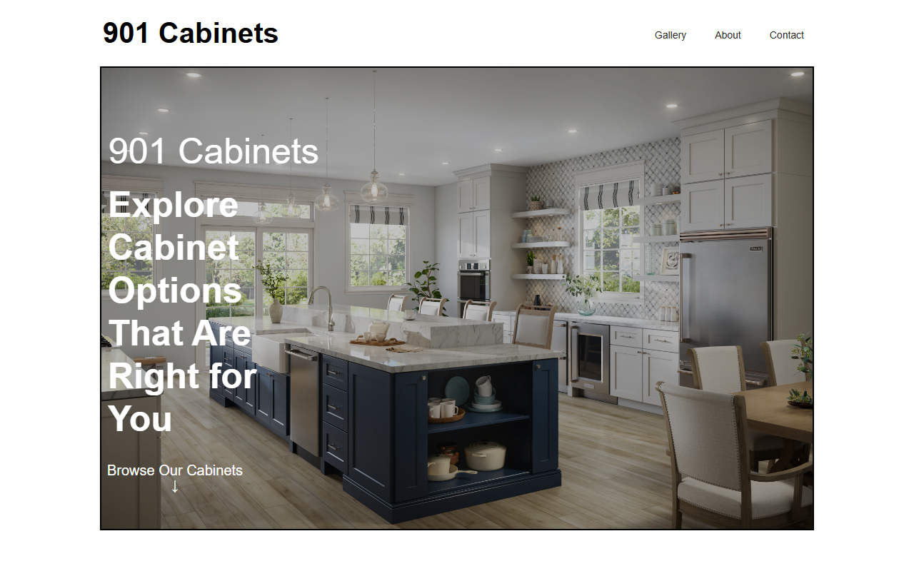 901cabinets.com screenshot