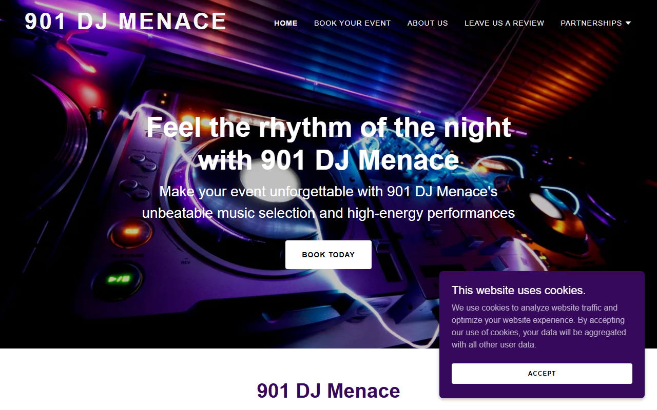 901djmenace.com screenshot