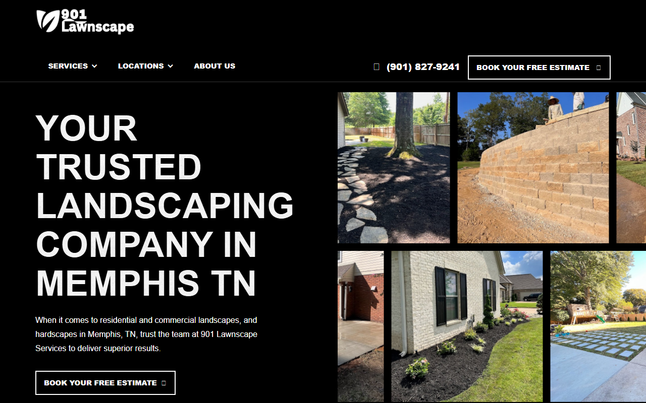 901lawnscapes.com screenshot
