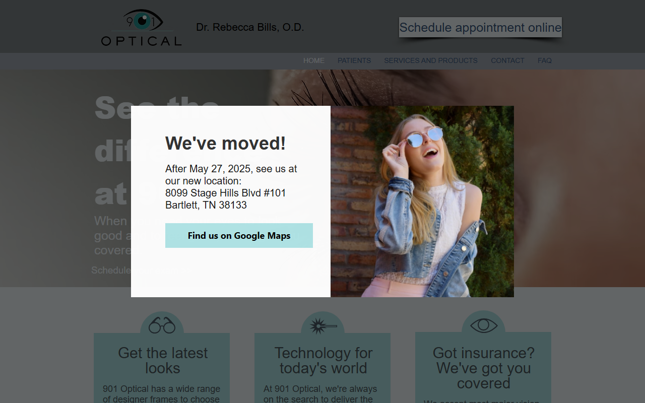901optical.com screenshot