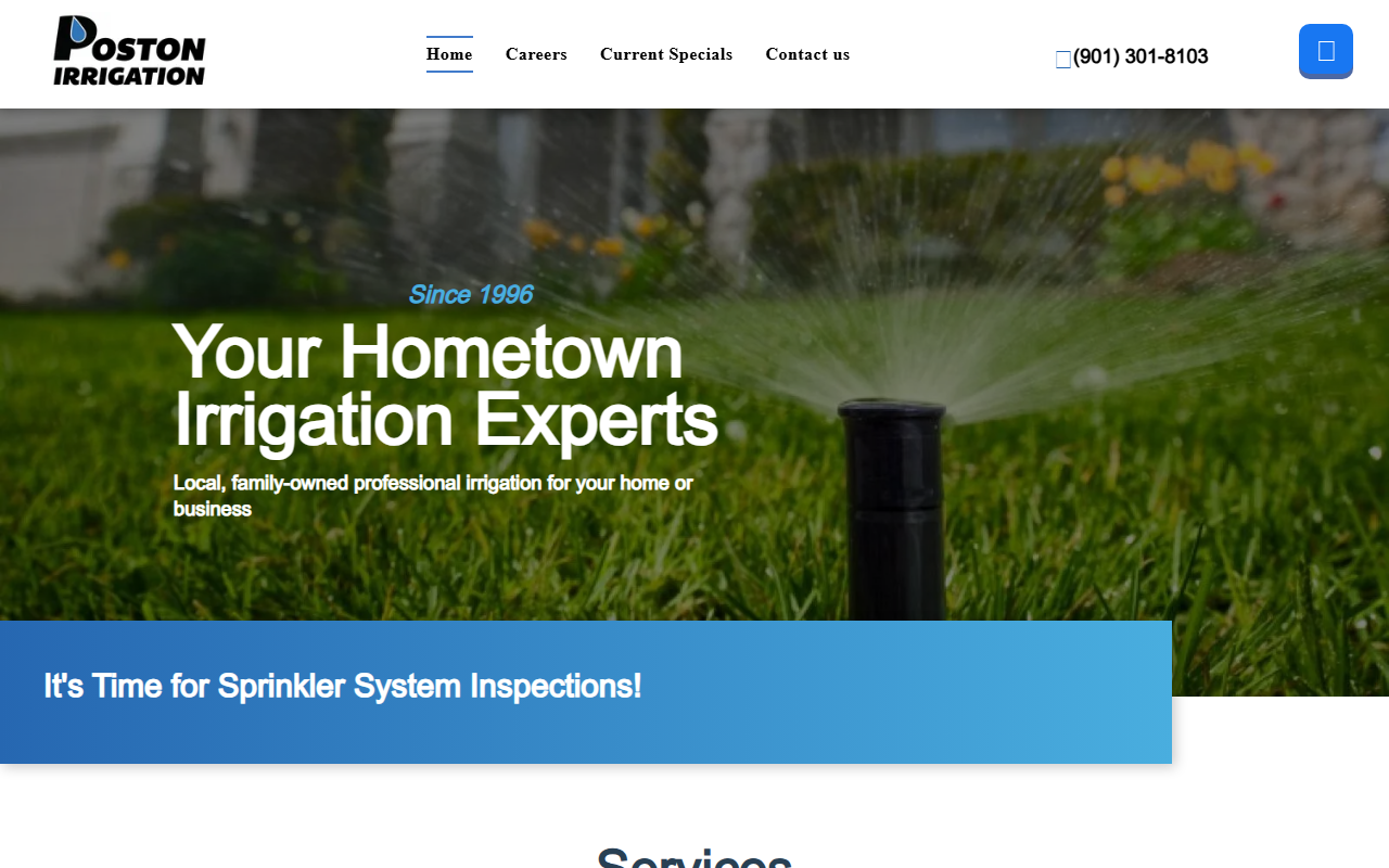 901sprinkler.com screenshot