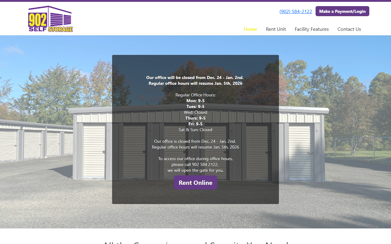 902selfstorage.com screenshot