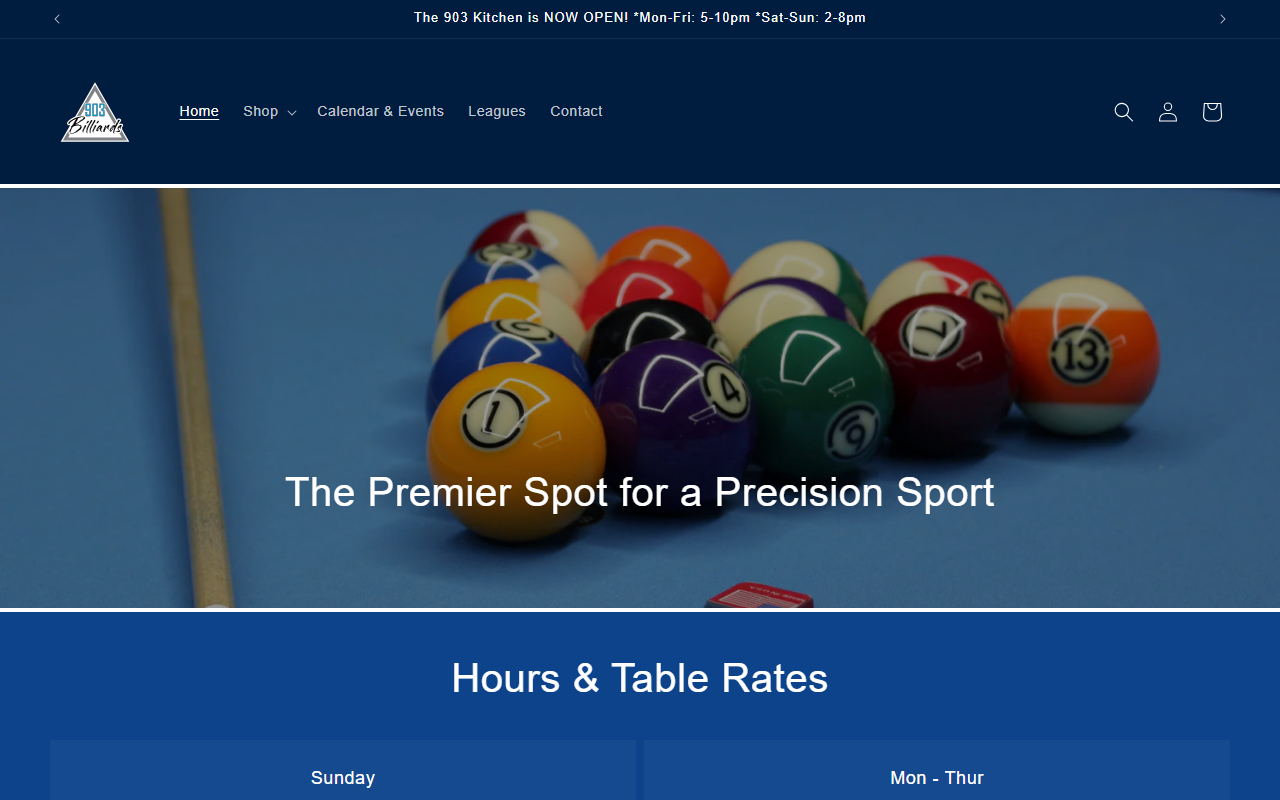 903billiards.com screenshot