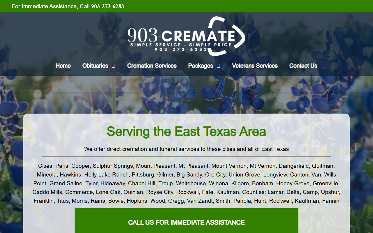 903cremate.com screenshot