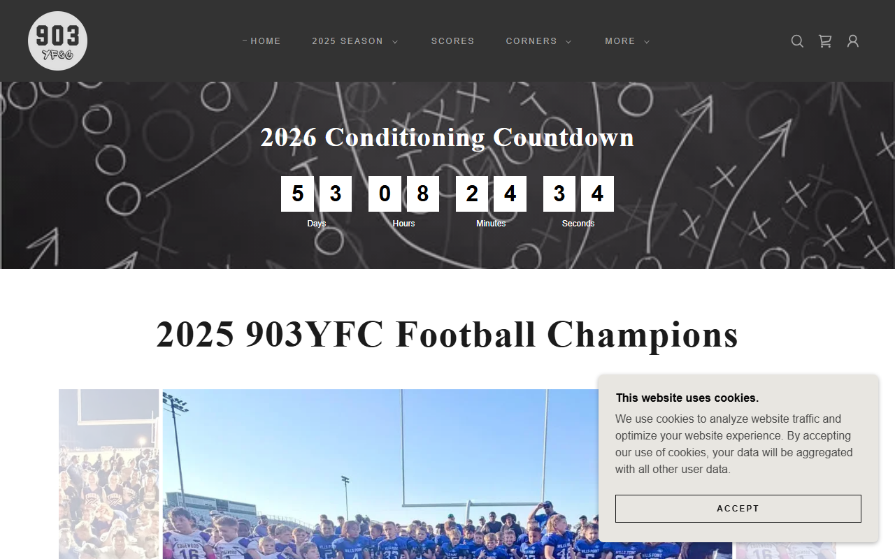 903youthsports.com screenshot